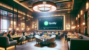 diffusion de musique spotify dans un restaurant